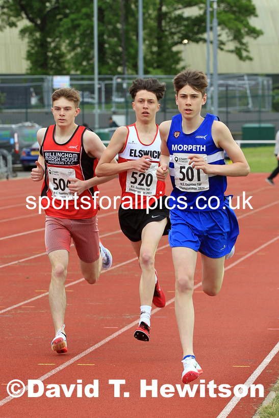 Men and Boys 800 metres, 2022 North Eastern Track and Field Champs., Middlesbrough. David T. Hewitson/Sports for All Pics